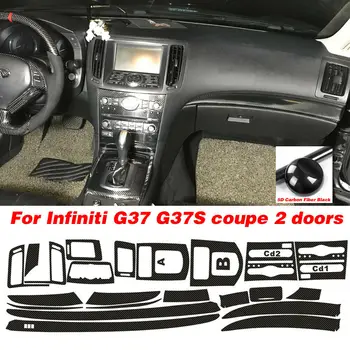 Na Infiniti G37 G37S Q60 kupé 2 dvere 5D Uhlíkových Vlákien Vzor Interiéru DIY Výbava Obtlačky