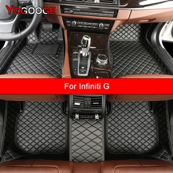 YOGOOGE Vlastné Auto Podlahové Rohože Pre Infiniti G Coupe sedan G25 G35 G37 Auto Príslušenstvo Nohy Koberec