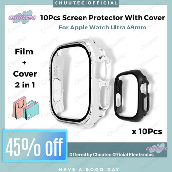 Chuutec Apple Hodinky Série 8 Screen Protector Kryt Case Ultra 49 mm Smartwatch Tvrdeného Ochranný Kryt 10pcs Dropshipping