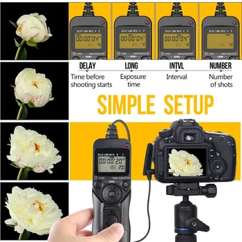 Fotoaparát Časový úsek, Intervalometer LCD Časovač, Diaľkové Spúšte Uvoľnenie Pre Canon, Nikon, Sony Olympus Fujifilm Pentax Kamery