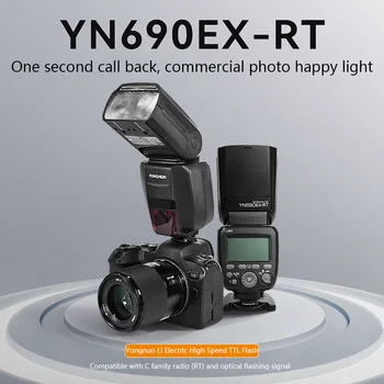 YONGNUO YN690EX-RT Speedlite Flash s 2000mAh lítiové Batérie, HSS TTL pre Canon 5D mark III IV 80D 70 D EOS R 850D DSLR Fotoaparát