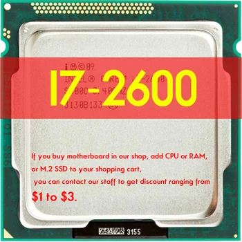 Intel Core i7-2600 i7 2600 3.4 GHz Quad-Core CPU Procesor 8MB 95W LGA 1155 Atermiter B75 základná Doska Pre Intel LGA 1155 auta
