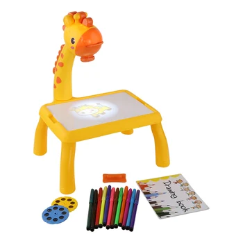 Odnímateľný Žirafa Premietacie Maľovanie Na Stolovú Dosku Stola Štúdia Raného Vzdelávania