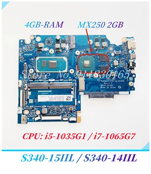 FL436/FL536 LA-H105P Pre Lenovo Ideapad S340-14IIL S340-15IIL Notebook Doske i5-1035G1/i7-1065G7 CPU MX250 2G GPU RAM 4GB