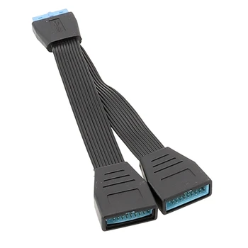 USB 19Pin/20kolíkový Splitter Kábel pre základnú Dosku Rozšírenie Kábel USB3.0 19Pin Dropship