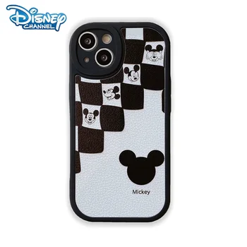 Disney Mickey Čierna Biela Telefón puzdro Pre iPhone 14 13 12 11 Pro Max XS XR 7 8 Plus Roztomilý Anti-jeseň All Inclusive Ochranný Kryt