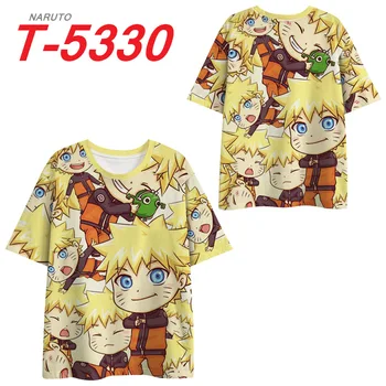 Detské Tričko 2023 Nové Módne Naruto T-shirt Pre Deti Karikatúra Tlače Chlapci Dievčatá 3D animovaný Kakashi Krátky Rukáv T-shirt