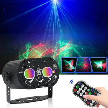Mini RGB Laser DJ, Disco Svetlo Projektora USB Nabíjateľné LED UV Zvukový Impulz Fáze Účinok, Svadobné, Vianočné Dovolenku Strany Osvetlenie