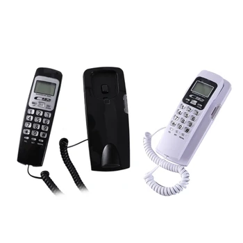 B666 Šnúrový Telefón Malé Drôtové Pozemné Opakovanie LCD Displej Home Office Telefónnu Pevnú Linku