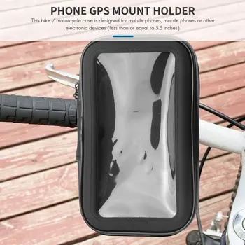 Motocykel, Bicykel Riadidlá 5.5 Palcový Vodotesný Vak Prípade Mobilný Telefón Gps Mount Držiak