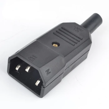 Black IEC C13 10A 250V Muž Plug Rewirable Konektor Napájania 3 pin ac Zásuvky