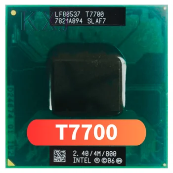 Intel Core 2 Duo T7700 SLA43 SLAF7 2.4 GHz Používa Dual-Core Dual-Niť CPU Procesor 4M 35W Socket P