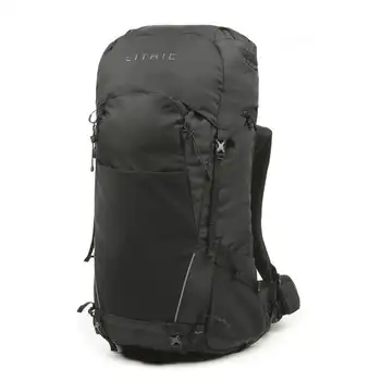 50 Liter Backpacking Batoh, s Reflexnými Doplnkami, Čierna