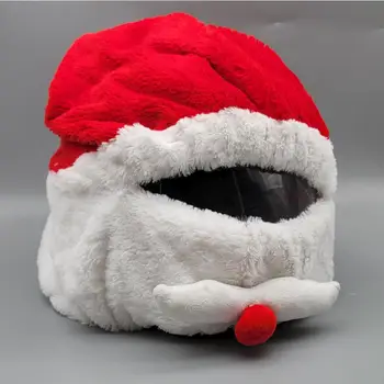 Vianočné Hat Motocyklové Prilby Kryt Santa Claus, ochranný Kryt, Zábavné Plnú Tvár Prilba pre Prilieb Dekorácie