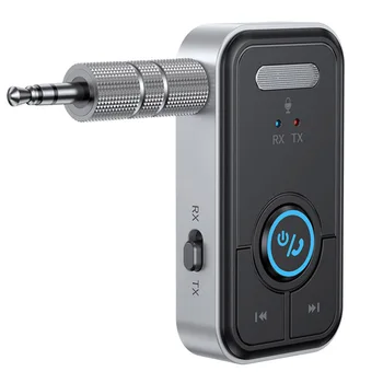 T67 Bluetooth Handsfree Súpravou do Auta Prijímač, Adaptér 3,5 mm AUX Bezdrôtové 2 v 1 Vysielač a Prijímač MP3 Prehrávač Hudby