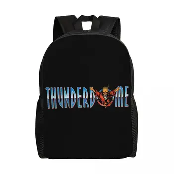 Thunderdome Logo, Text Notebook Batoh Muži Ženy Móda Bookbag pre Školy Študent Hardcore Hudobný Festival Tašky