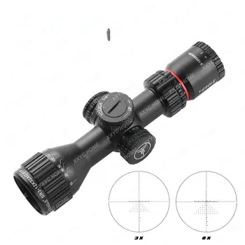 SR 3-12X32 AO FFP Lov Compact Optical Pohľad Taktické Riflescope Leptané Sklo Červené Zelené Osvetlenie Streľba Optika