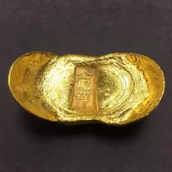 Starožitné Zlata Phoenix Xiang Malý Poklad Zlatý Ingot Ornament