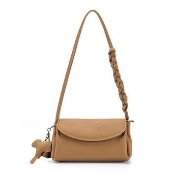 Originálne kožené jednoduché jednofarebné ramenný crossbody taška pre ženy nika módne veľkú kapacitu mini