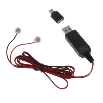100 cm USB Kábel pre Nabíjateľné Lítiové Batérie,Nabíjací Kábel Typu s-C Adaptér pre 14500 16340 26650 Batérie