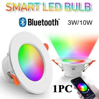 Downlight Kompatibilné s Bluetooth LED Downlight Stmievateľné Stropné Svietidlá Telefón Kontroly Pozornosti na Alexa Domovská stránka Google Farebné Žiarovky