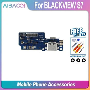 AiBaoQi Zbrusu Nový Blackview S7 USB Rada nabíjaciemu Portu Rada Pre Blackview S7 Mobilný telefón