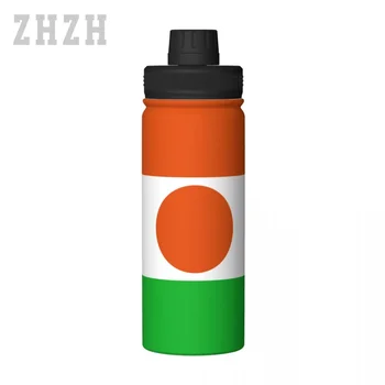 Unisex Športové Vody Fľašu Termosky Niger Vlajka Nigerien 304 Nerezovej Ocele Dvojitý-vrstva Izolácie Studenej A Teplej Cestovanie