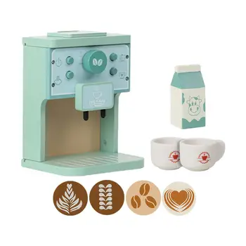 8x Espresso Stroj Playset Montessori kuchyňa kávovar Inovované Hračka Kávový Set pre Batoľatá Dievčatá Chlapci Deti