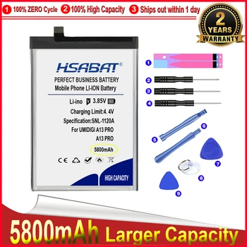 HSABAT 0 Cyklus 5800mAh A13S Batérie pre UMIDIGI A13 Pro Vysoko Kvalitné Náhradné Akumulátor