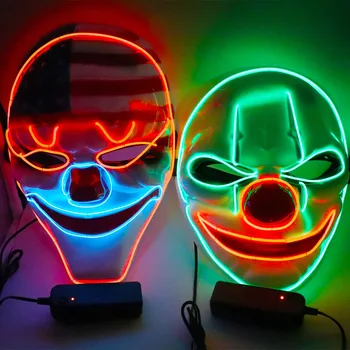 Nové Svetelné Maska Led Maska Studené Svetlo Halloween Rekvizity Horor Ghost Tvár Lebky Svetelný Hračka