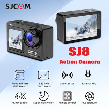 SJCAM SJ8 Dvojitá Obrazovka Akcie 4K Kamera HD Nočné Videnie 20MP Nepremokavé, WiFi, Dotykový Displej 5-os anti trasie Športové Kamery