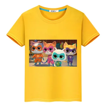 Super Mačiatok deti clothes100%Bavlna T-shirt Anime Tees Krátke Tlač Topy y2k jeden kus Cartoon Lete Bežné chlapec dievčatá oblečenie