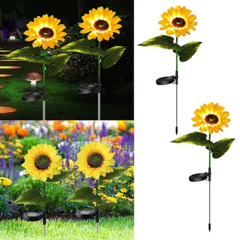 Solárne LED Simulácia Kvet Slnečnice Zem Lampy Vonkajšie Dekorácie, Záhradné Lampy Villa Nádvorie Smart Žiarovky Kompatibilné