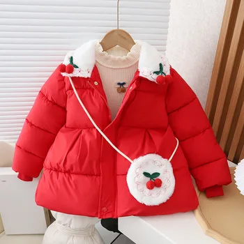 Dievčatá Kabát, Bundu Bavlna Vetrolam Snowsuit 2023 Mäkká Zima Jeseň Plus Veľkosť Outwear detské Oblečenie