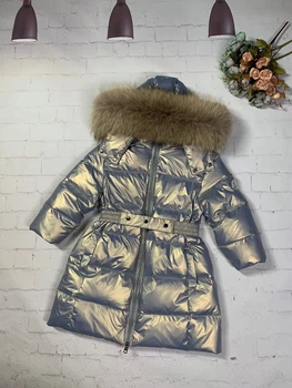 2023 zimná páperová bunda deti reálne kožušiny dievča nadol bundy dieťa dlho zahustiť vrchné oblečenie chlapec dlho kačica nadol bundy