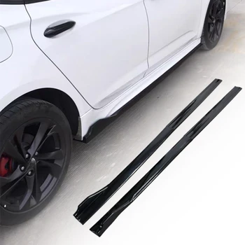 2.4 M ABS Čierne Auto Strane Sukne Telo Kit Exteriéru spodnej Strane Dolnom Riadku Rozšírenia vhodné na Honda, Toyota, BMW, Chevrolet spoločnosti Ford, Mazda