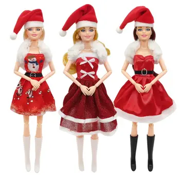 Kawaii 9 Položiek /Veľa Deti Hračky, Vianočné Bábika Šaty Klobúk Dolly Príslušenstvo 30 cm Doprava Zdarma Veci Pre Barbie DIY Nový Rok Darček