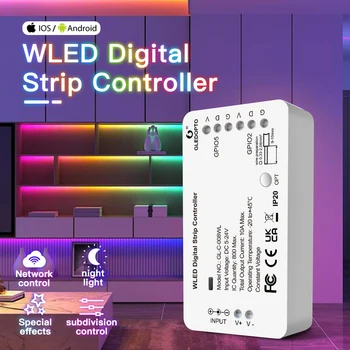 GLEDOPTO WLED Pásy Radič LED Lighs Viac ako 100 Dynamické Osvetlenie Režimy DIY WiFi APP Riadenie 800 IC RGB RGBW Nie je Potrebné Hub