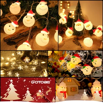 LED Vianočné Ozdoby 2023 String Svetlo Nový Rok Holiday Home Decor Vlkovcový Darčeky na Nový Rok Garland Vianočné Ozdoby