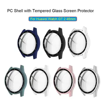 Dial Rozsahu Ochranný plášť Pre Huawei Sledovať GT 2 46 mm PC Shell Tvrdeného Skla Screen Protector Sledovať Príslušenstvo Anti-scratch