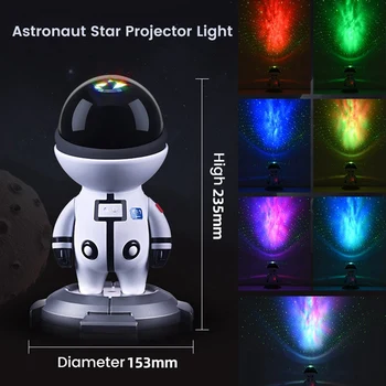 Astronaut Star Projektor Galaxy Hviezdne Nebo Nočné Svetlo Lampy Domova Izba Dekor Spálňa Dekoratívne Svietidlá Darček