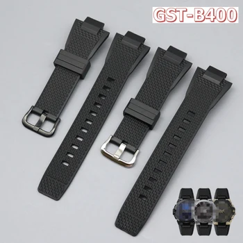 Pre Casio GST-B400 Watchband Repalement Inteligentný Náramok príslušenstvo Hodinky Kapela gstb400 Popruh Živice Silikónové hodinky Zápästie kapiel