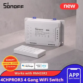 SONOFF 4CHPROR3 4 Gang Inteligentný Prepínač Bezdrôtovej komunikácie RF Prepínač Modul Istič Wifi Smart Light Switch Pracuje S RM433 Radič