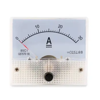 Profesionálne DC30A Analógový Ammeter Panel Prenosné 0-30A Aktuálne Meter Odolné Analógový Amperemeter Panel Meter Rozchod
