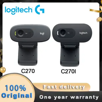 Nový, Originálny Logitech Webcam C270 C270i HD Kamera, 720P Sieti Zabudovaný Mikrofón USB2.0 Webcam Pre PC Kamera Chatu